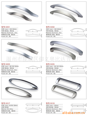 锌合金橱柜拉手5003 温州市鹿城区仰义奥比达五金厂的优质选择